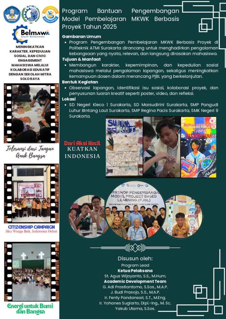 Program Pengembangan Pembelajaran MKWK Berbasis Proyek Politeknik ATMI Surakarta